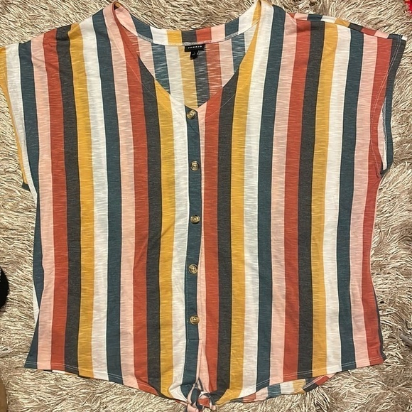 torrid Tops - TORRID sz 4 Button Down‎ Tie Front Midi Tee
